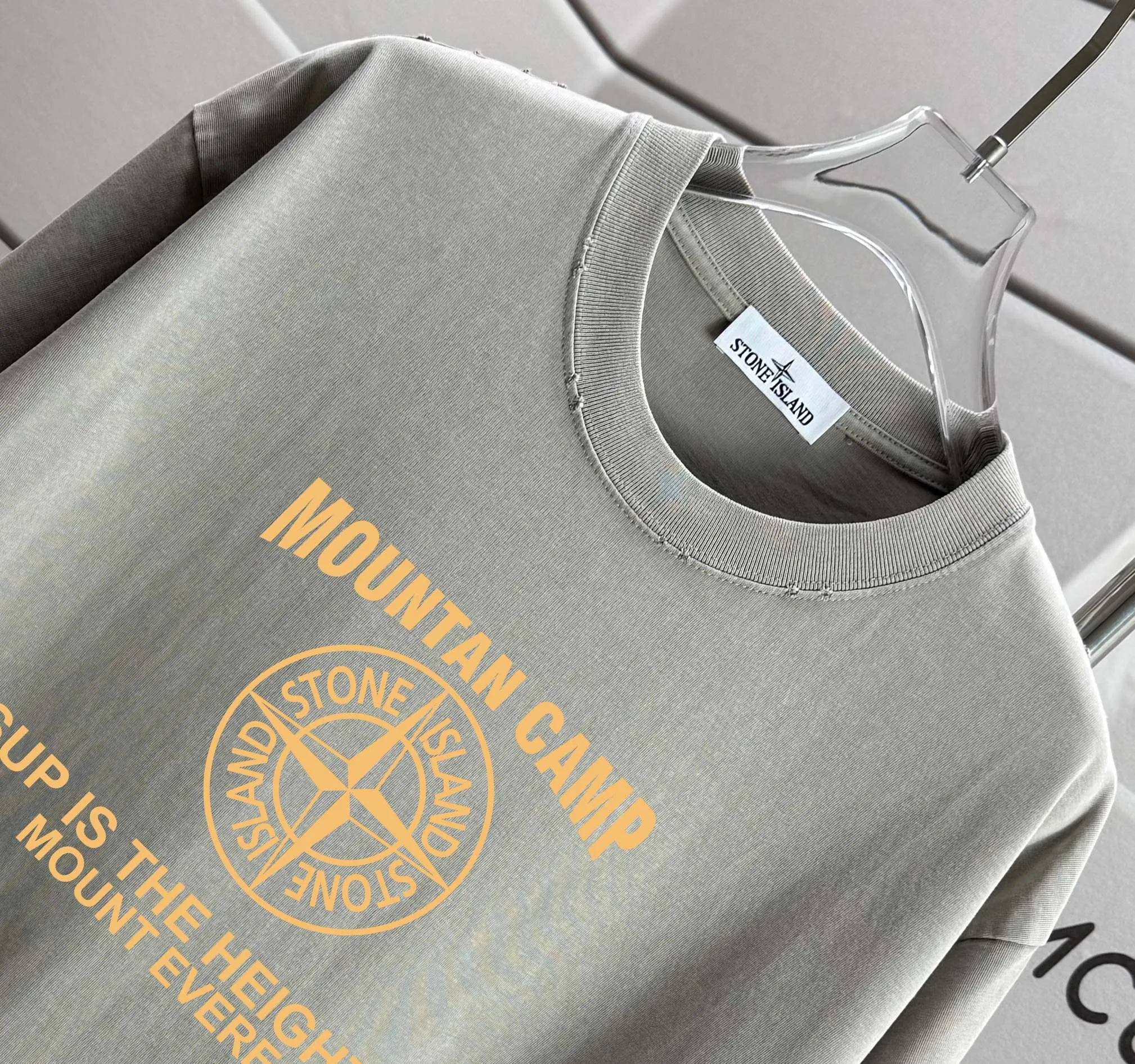 P160 Ston* islan* 石*岛 2025 autumn and winter new style, washed and worn 320g round neck short-sleeved tee, loose version for men and women, color: washed black, washed white, washed gray, washed brown gray Size: S M L XL XXL Size: S (90-130 catties) M (120-150 catties) L (140-165 catties) (160-180 catties) XXL (180-210 catties)